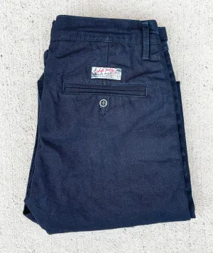 12 oz Nihon Menpu Japanese deep Indigo selvedge duck chinos