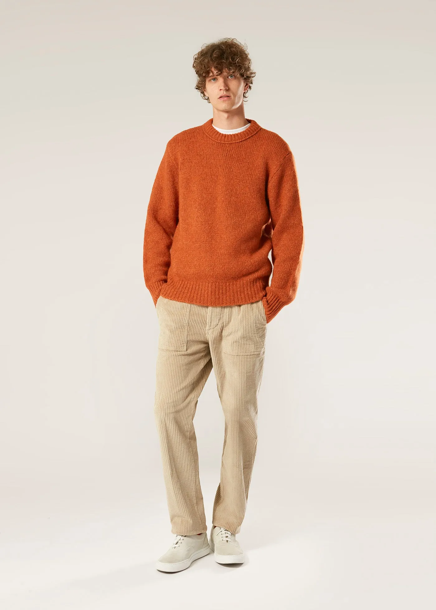 AAPPIO ORANGE WOOL AND ALPACA SWEATER