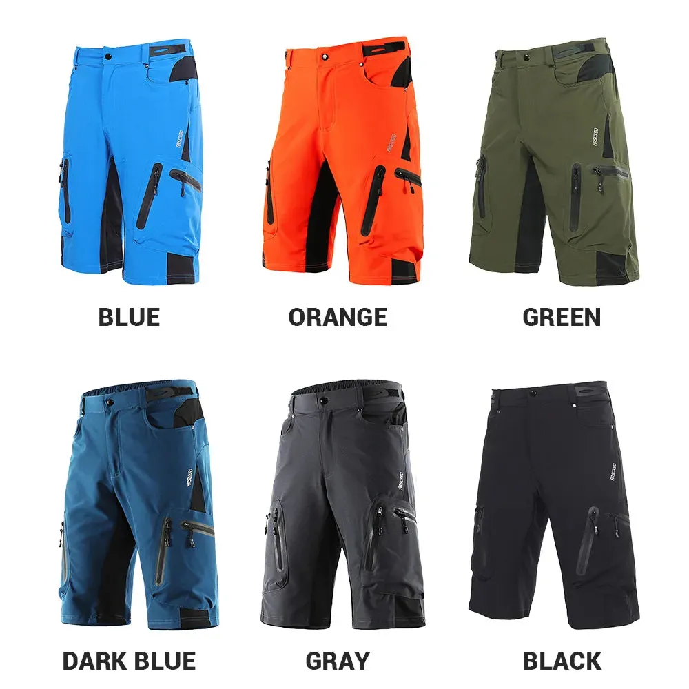 ARSUXEO Men's Cycling Shorts Loose Fit MTB Shorts Mountain Bike Outdoor Mountain Bike Shorts Hiking Downhill Bicycle Pants