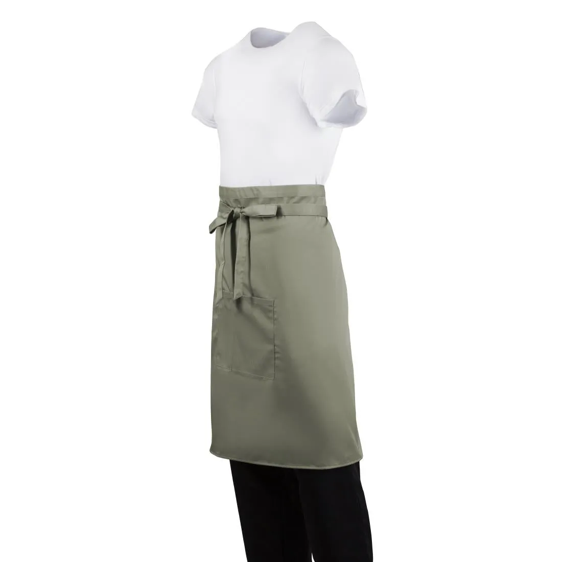 B434 Whites Regular Bistro Apron Olive