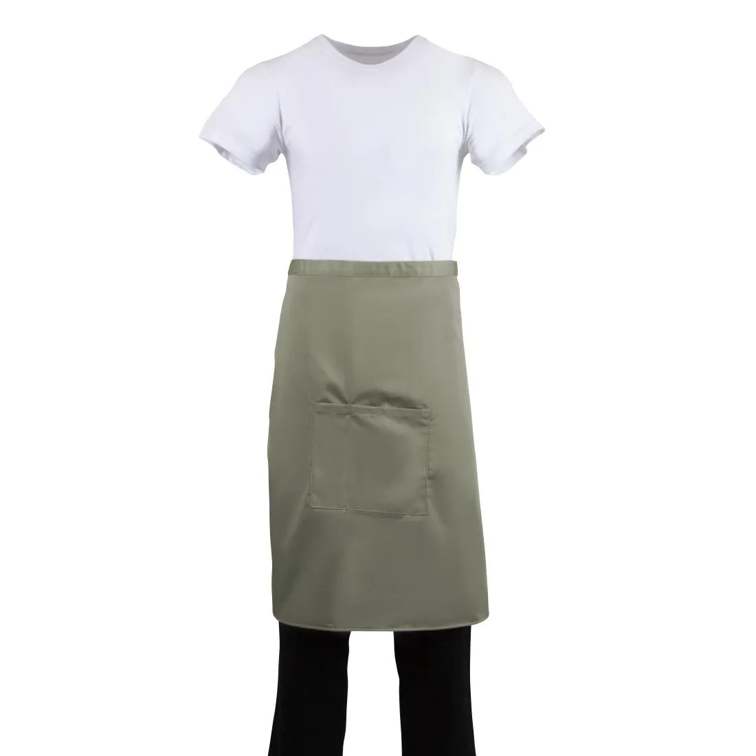 B434 Whites Regular Bistro Apron Olive