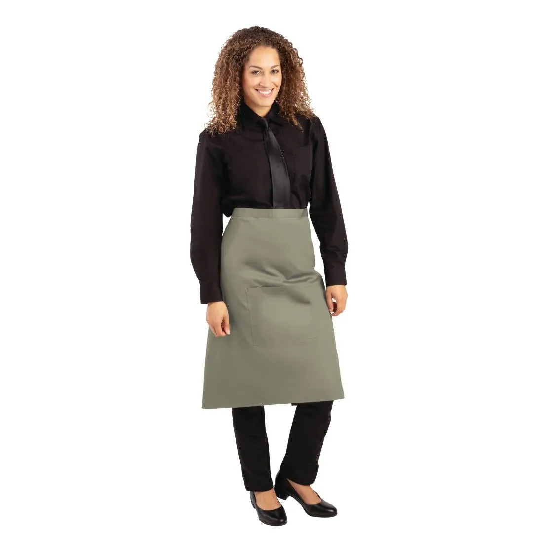 B434 Whites Regular Bistro Apron Olive