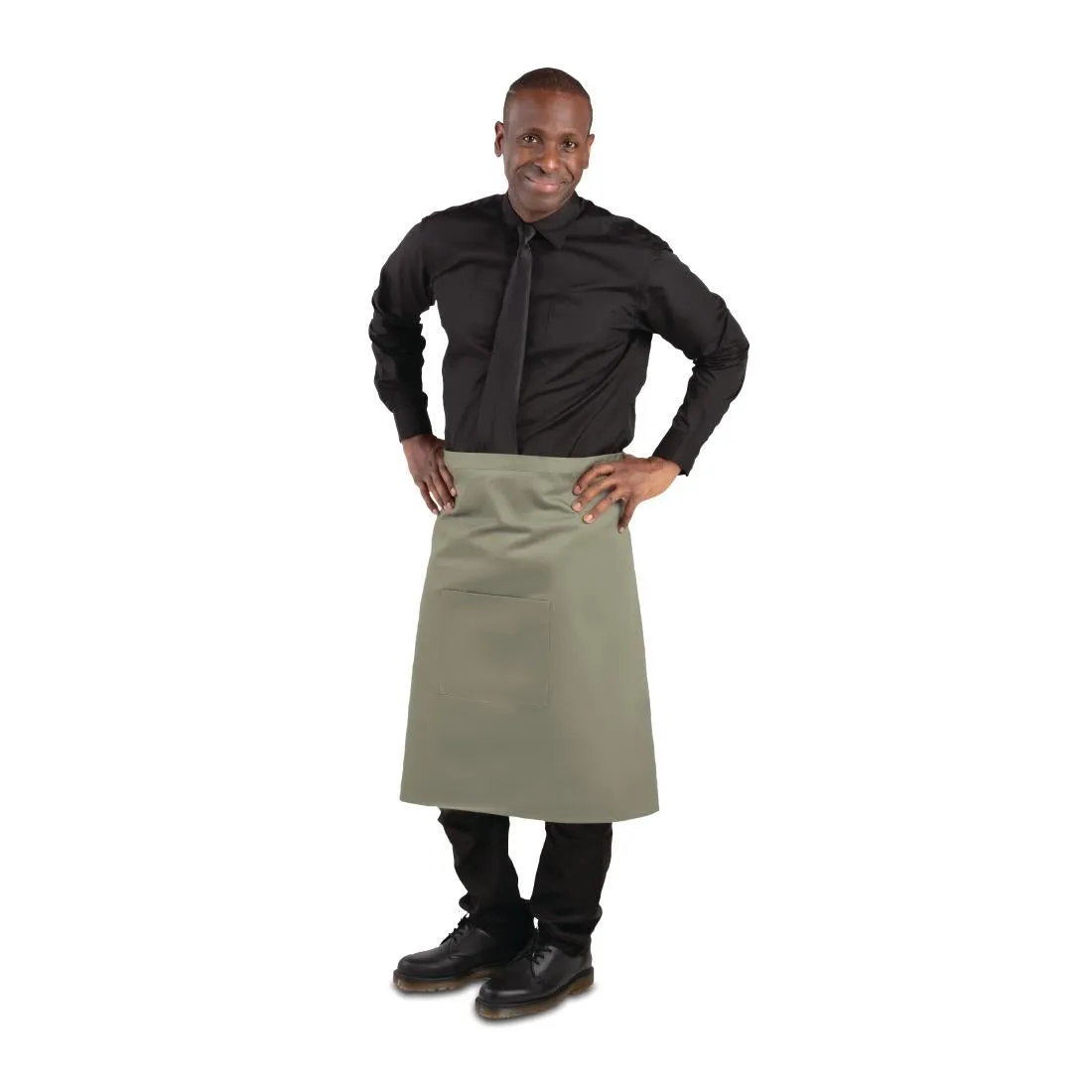 B434 Whites Regular Bistro Apron Olive