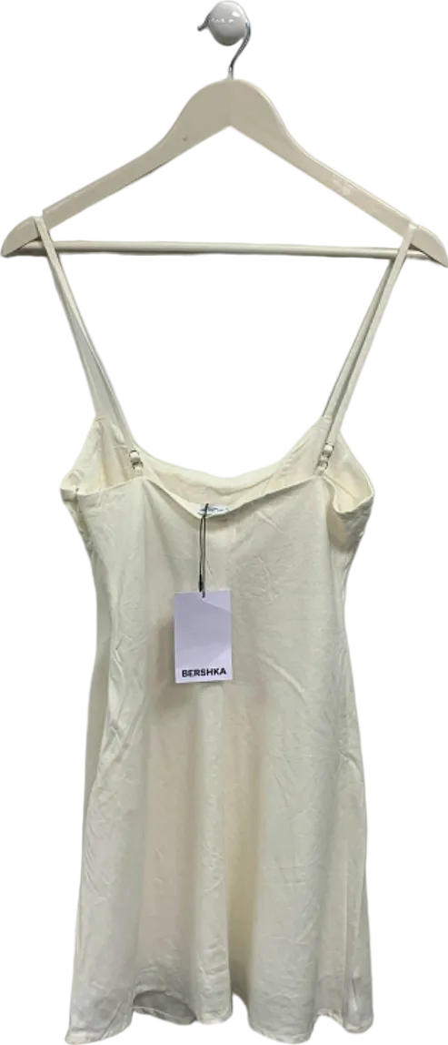 Bershka White Strappy Dress UK S