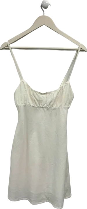 Bershka White Strappy Dress UK S