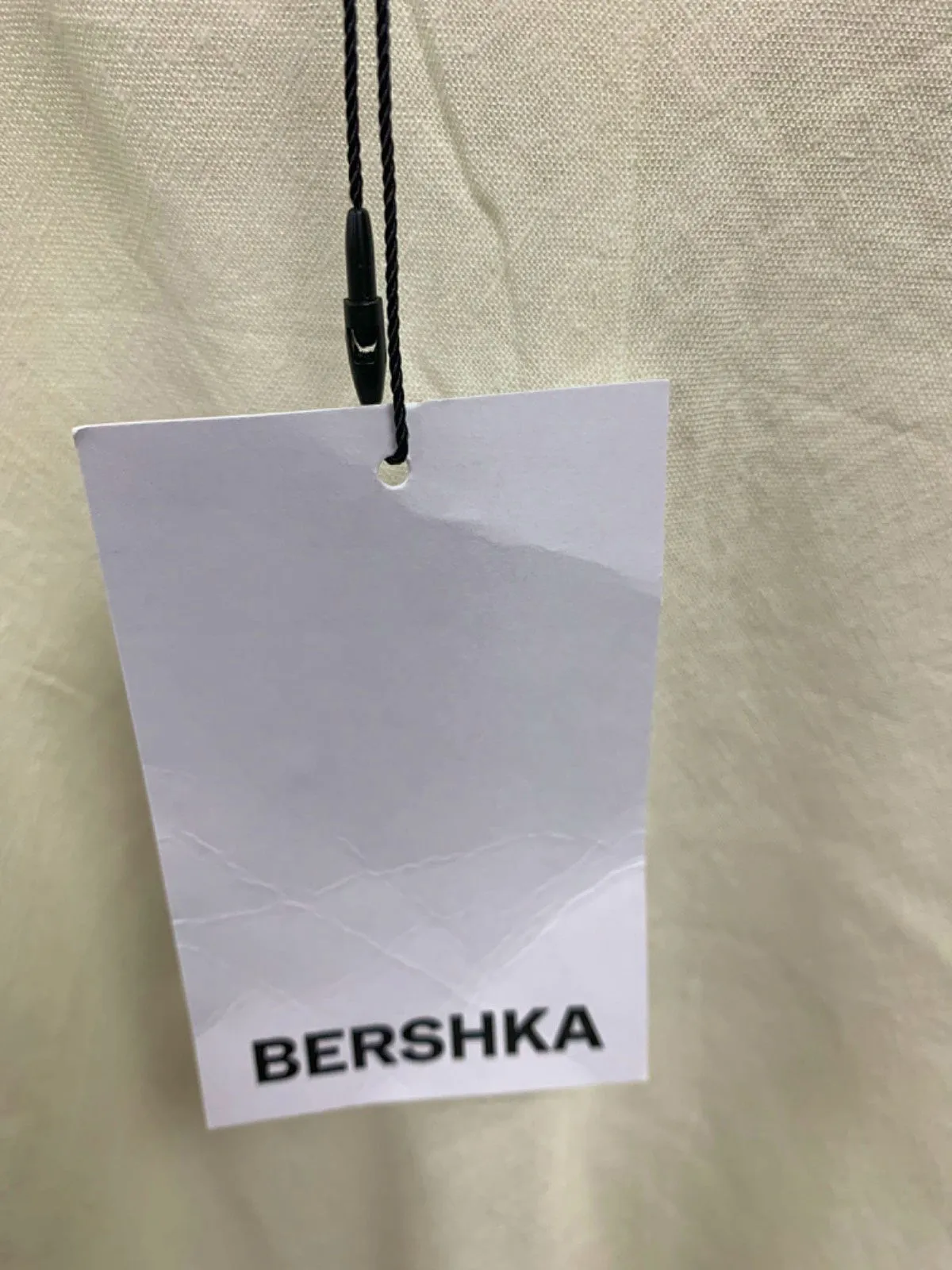 Bershka White Strappy Dress UK S