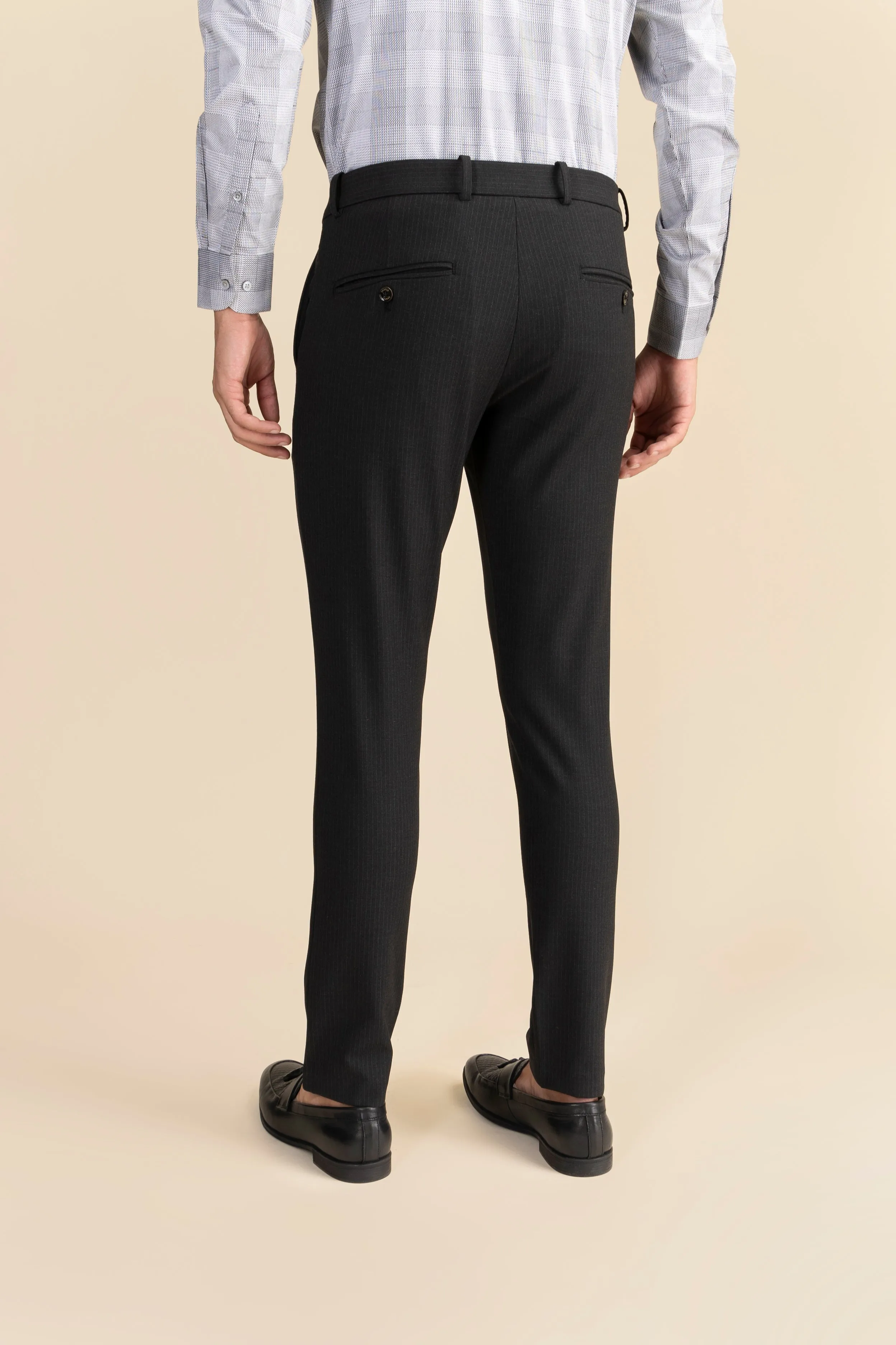 Black Stripe Formal Trousers