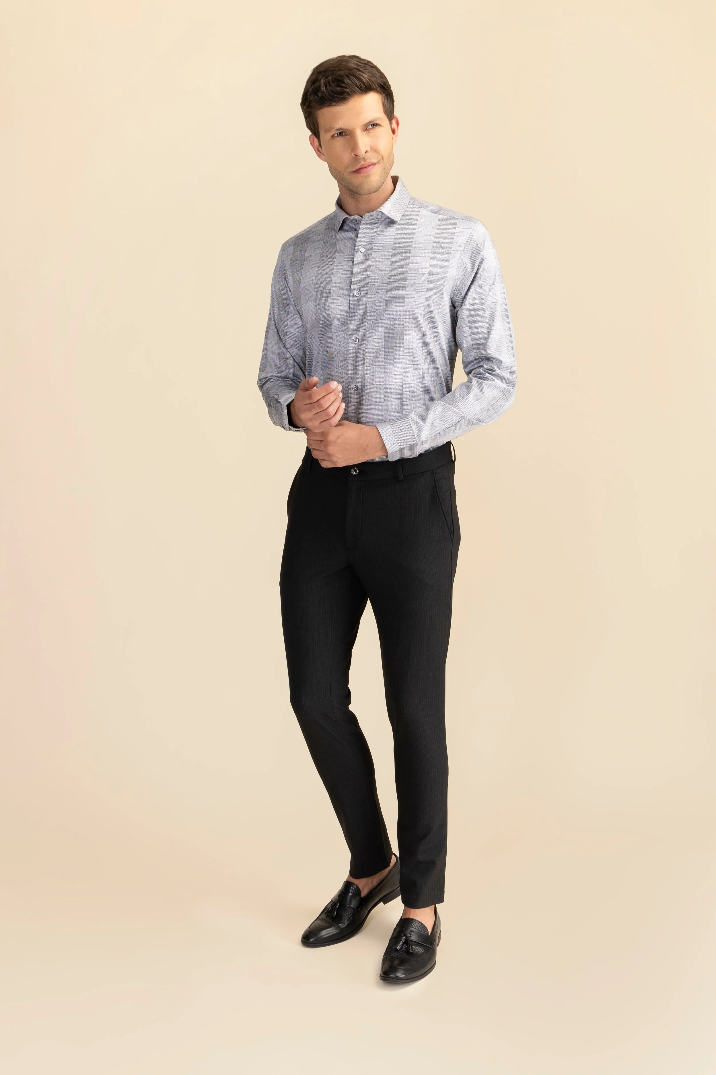 Black Stripe Formal Trousers