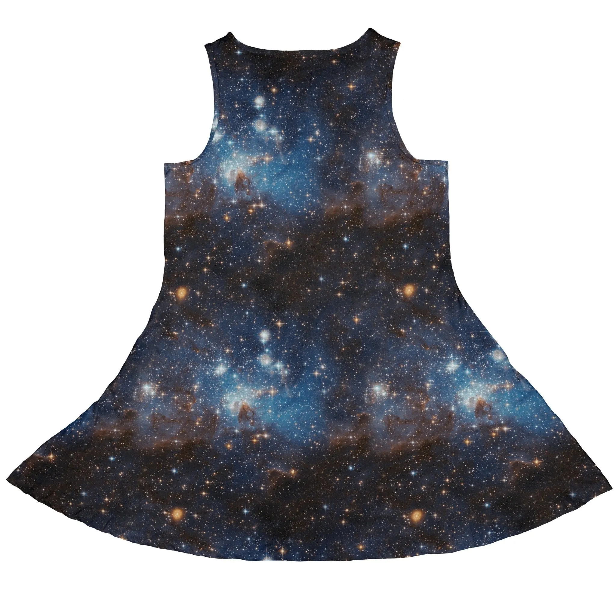 Blue Brown Galaxy Space Dress