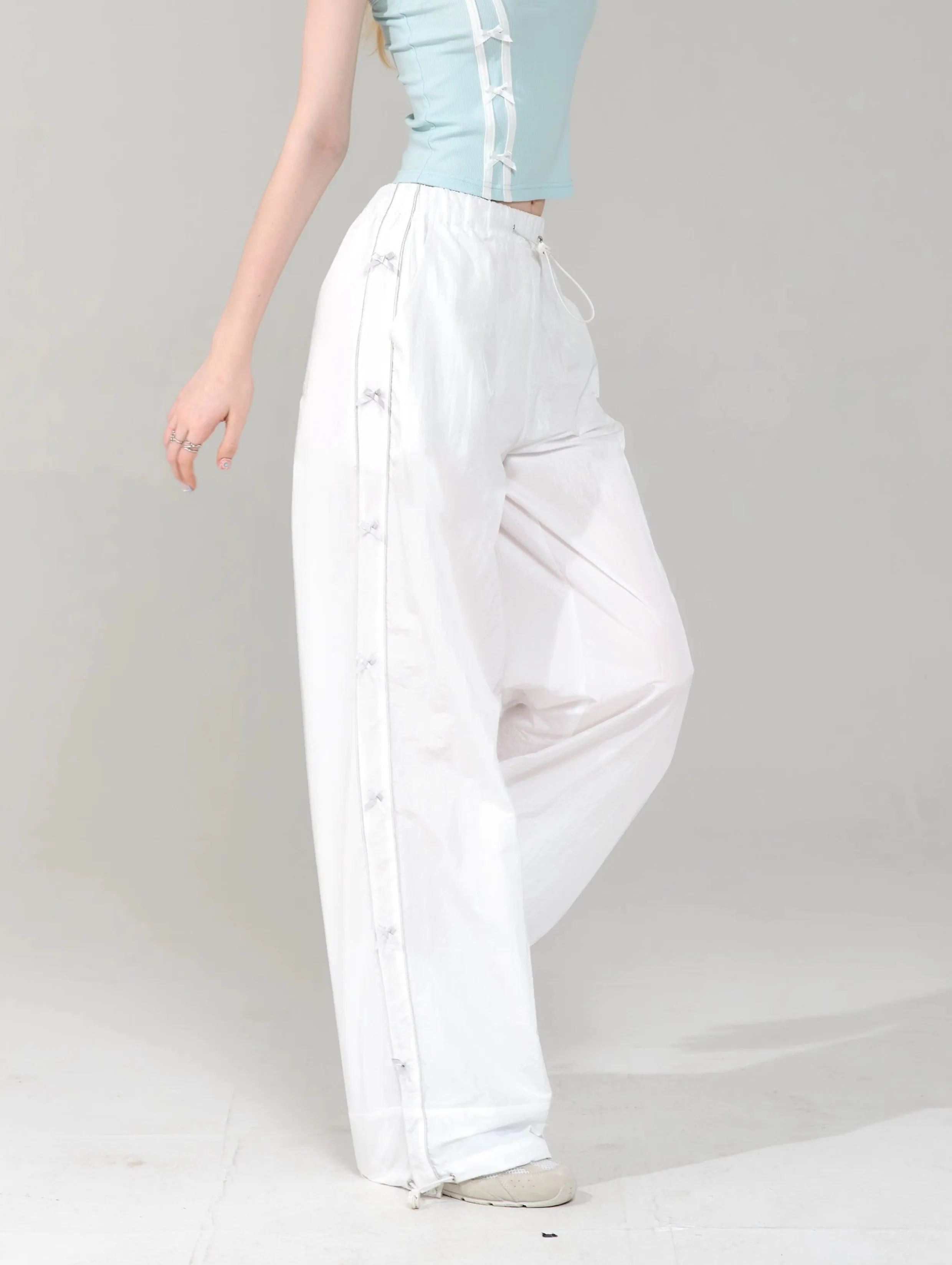 Bow Wide Leg Quick-drying Sports Casual Pants ZIZ0150