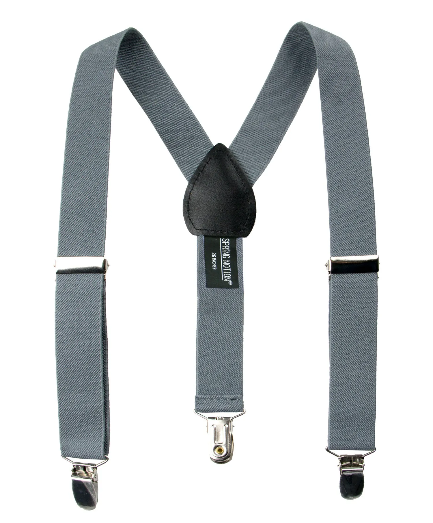 Boys' 4 Piece Suspenders Outfit, Grey/White/Medium Grey/Charcoal