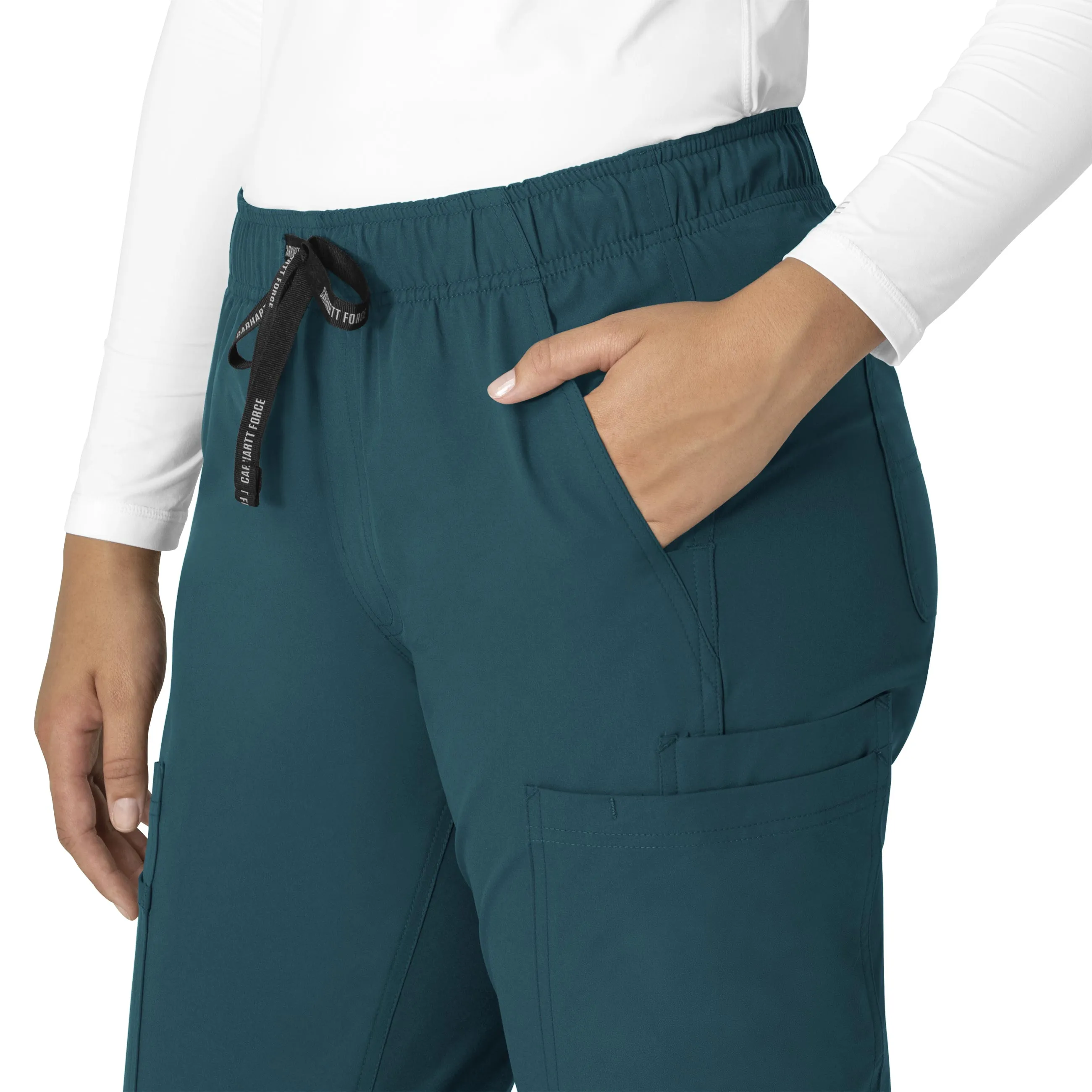 Carhartt Force Essentials Women's Straight Leg Scrub Pant - Caribbean Blue