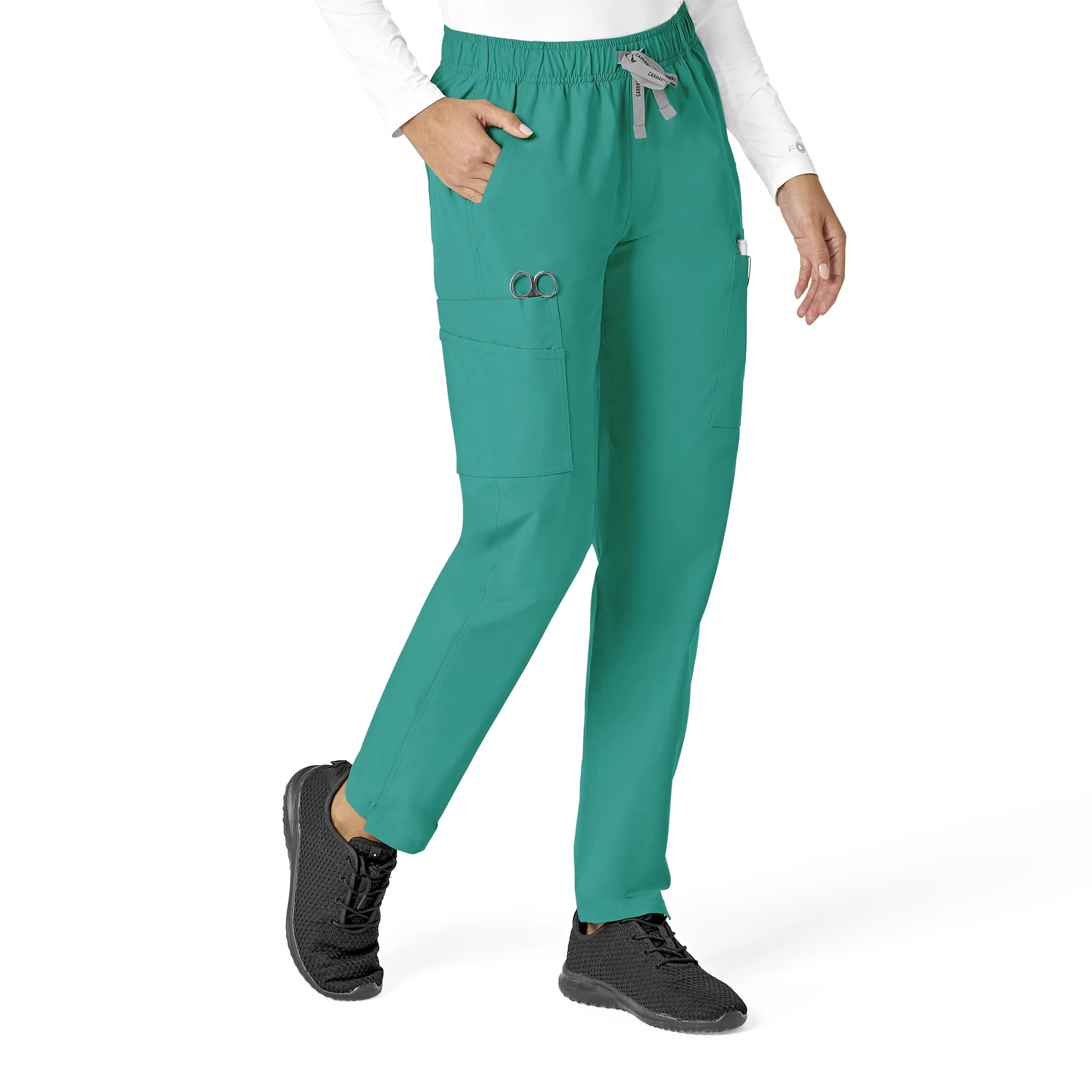 Carhartt Force Essentials Women's Straight Leg Scrub Pant - Teal Blue