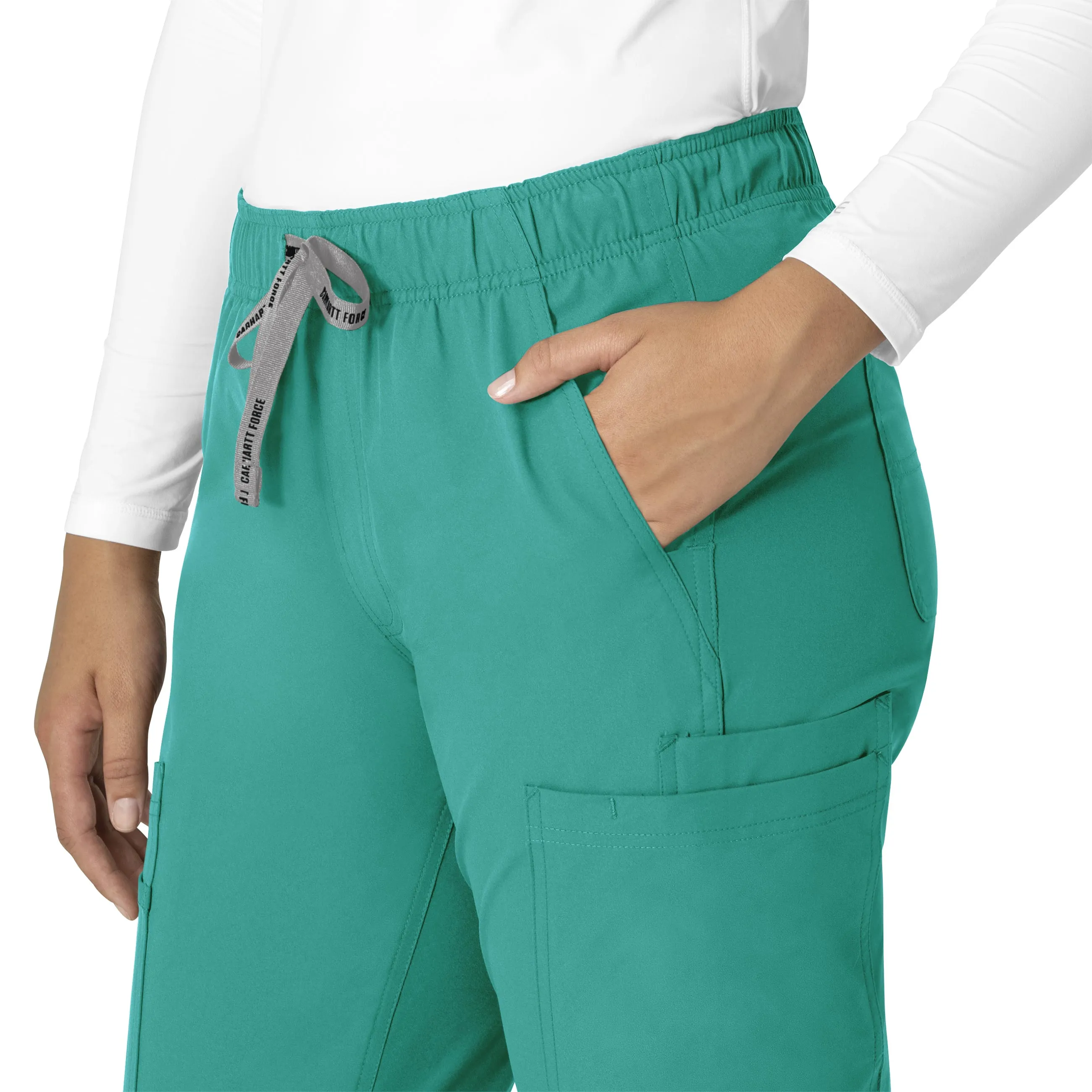 Carhartt Force Essentials Women's Straight Leg Scrub Pant - Teal Blue