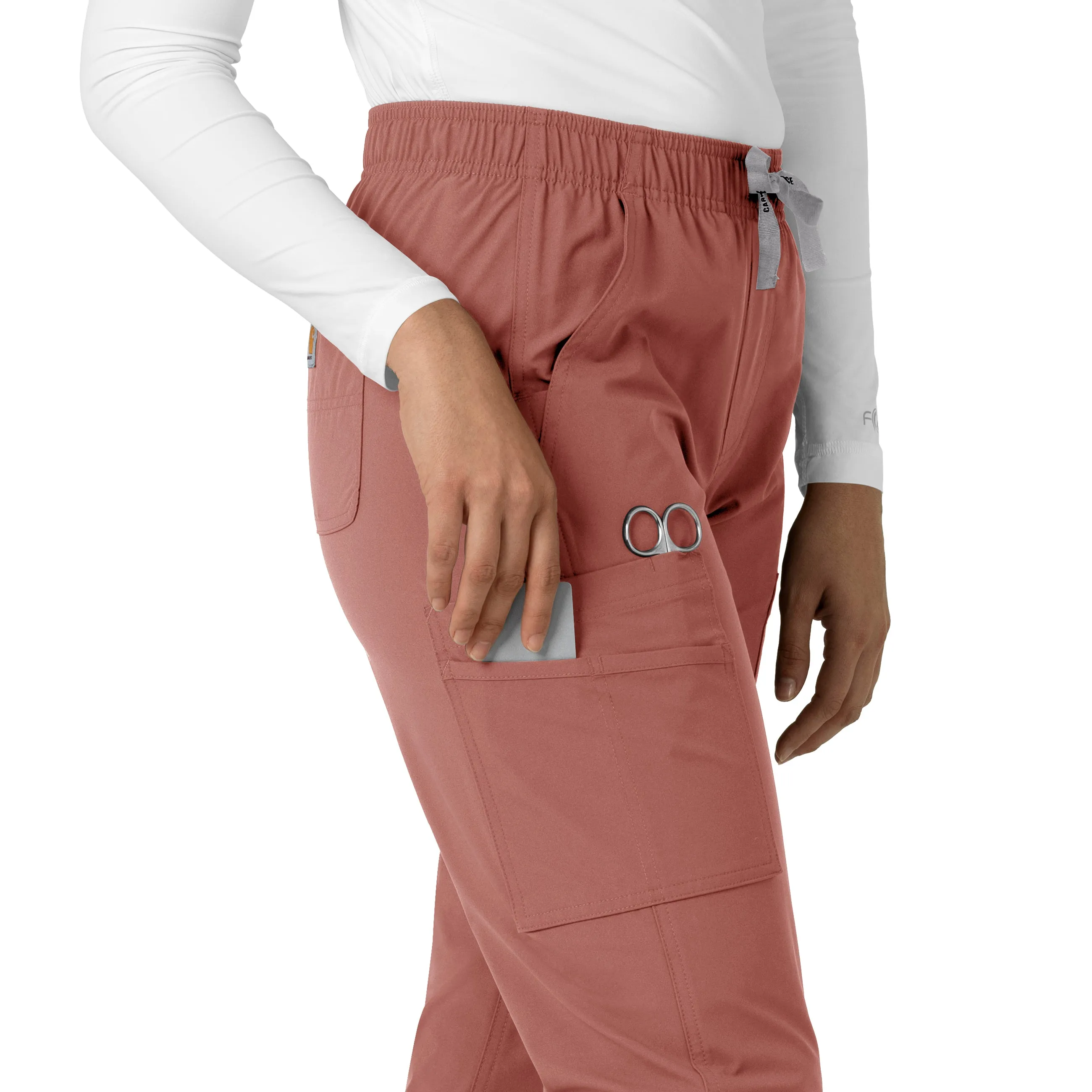 Carhartt Force Essentials Women's Straight Leg Scrub Pant - Wildrose