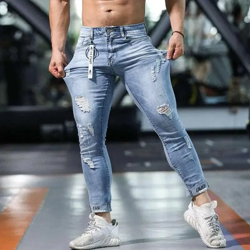 Casual Slim Ripped Jeans