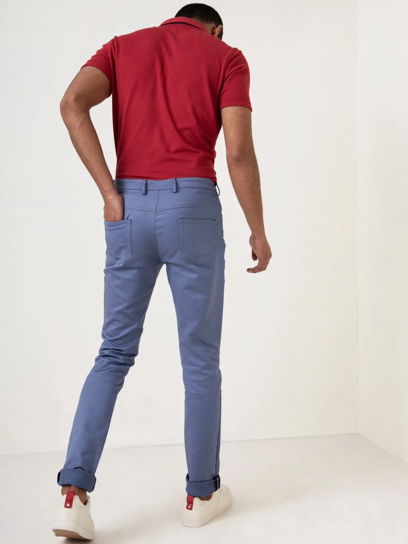 Cobalt Blue 5 Pocket Expandable Chino