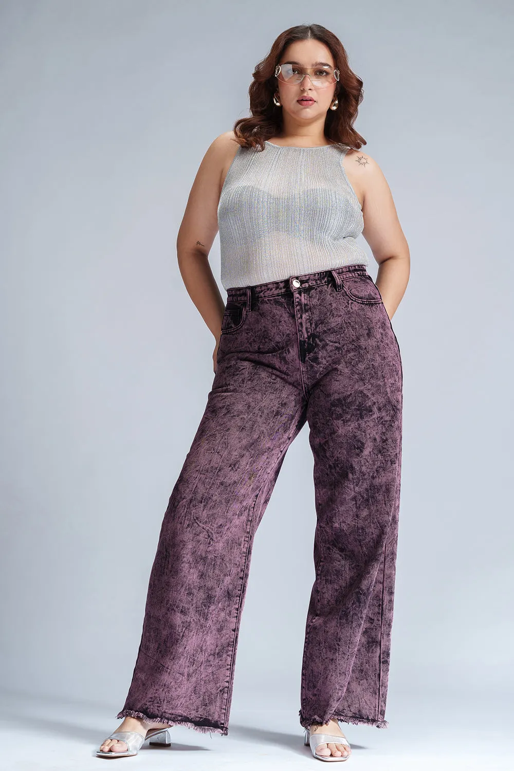 Cosmic Blush Curve Straight Fit Jeans