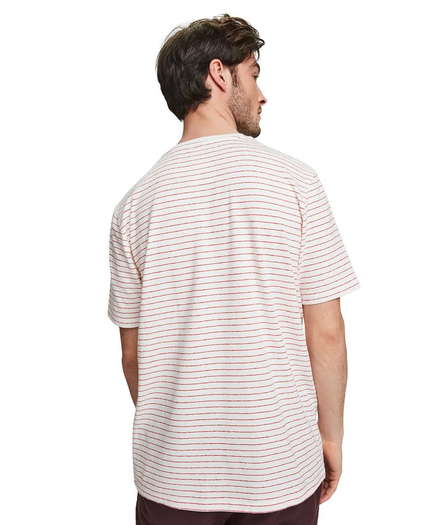 Cotton-Linen T-Shirt Candy Stripe