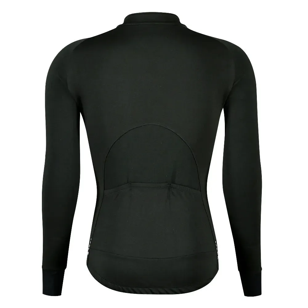 Cycling Jersey Winter Men Warm Jacket Road Mountain Bike Top Long Sleeve Black Cycling Shirt