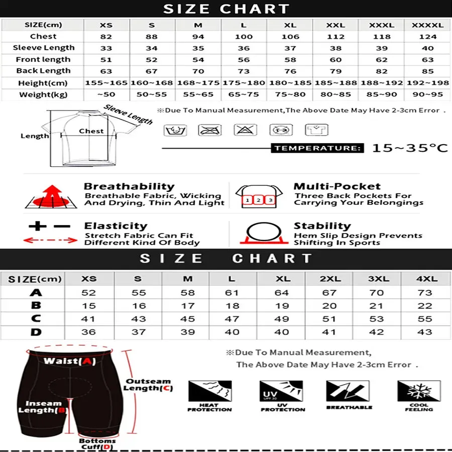 CYKLOPEDIA Men Short Sleeve Jersey Sets Ropa Ciclismo Hombre Summer Cycling Clothing Triathlon Bib Shorts Suit Bike Uniform