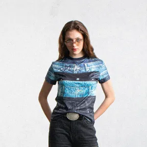 Denim Waistband Print T-shirt