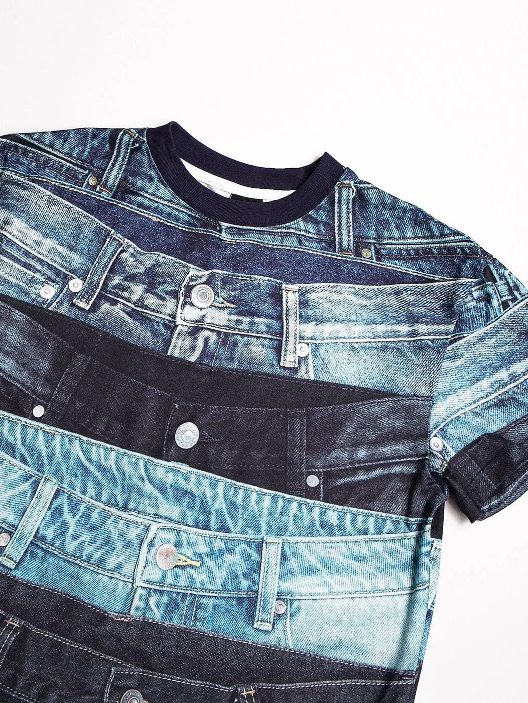 Denim Waistband Print T-shirt