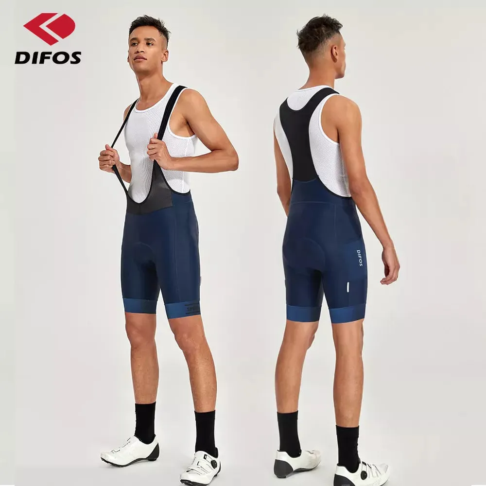 DIFOS Men Cycling Bib Shorts Summer Mountain Bike Breathable Outdoor Wear Cycling 3D Padded Bicycle Pants MTB Riding Bib Tights