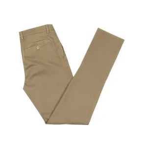 Dove Beige Stretch Cotton Twill Chinos