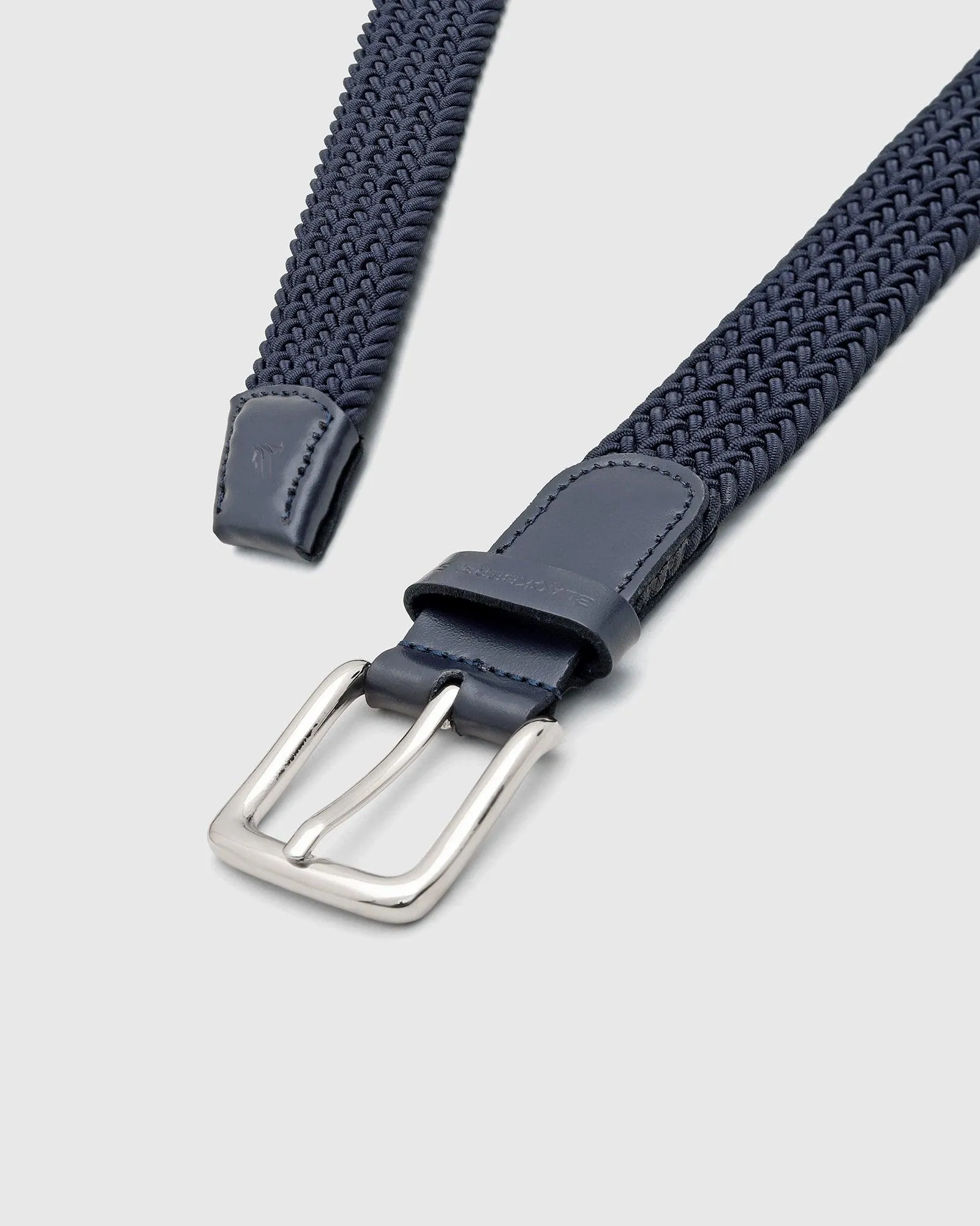 Elastic Navy Textured Belt - Salyer