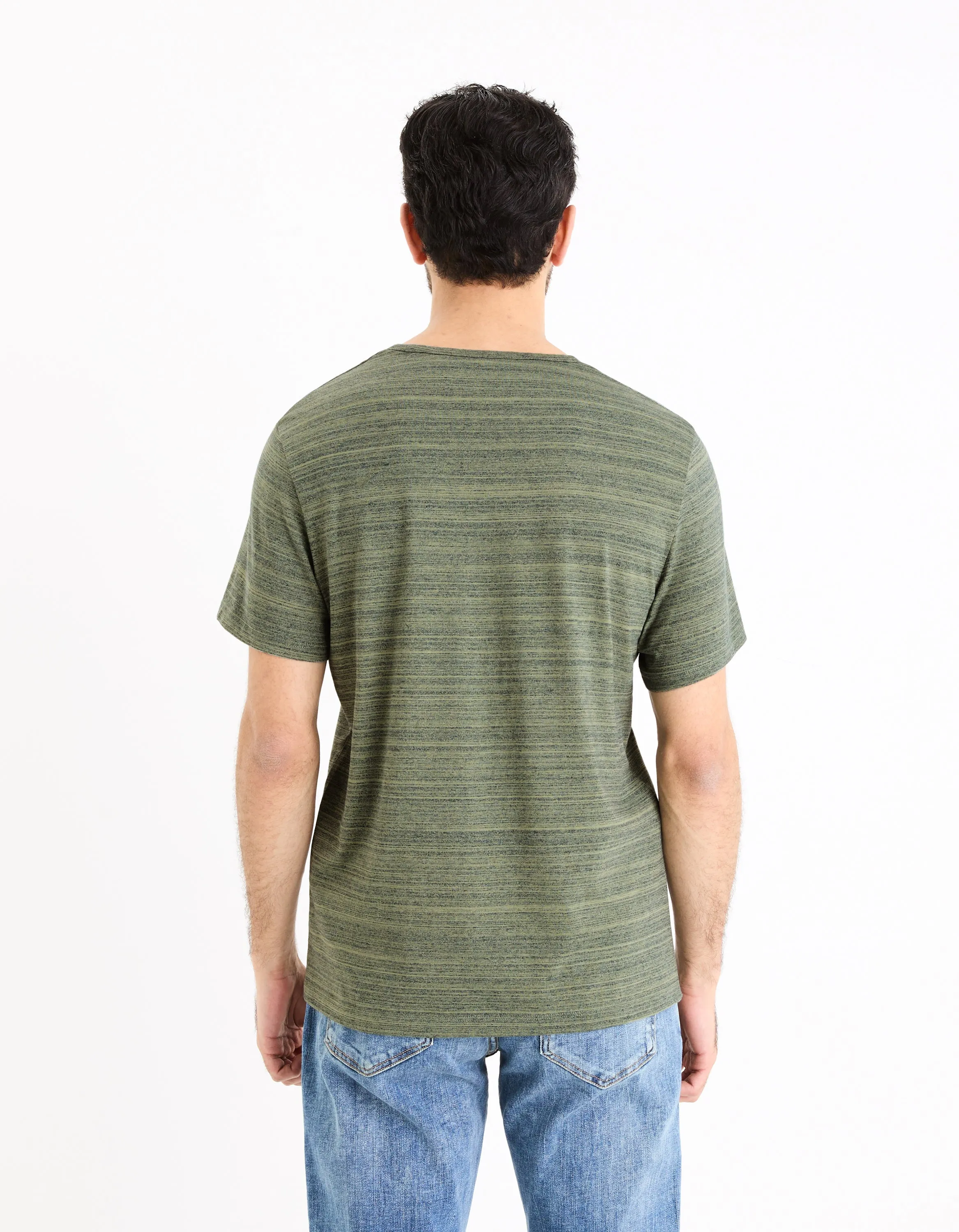 Heathered T-shirt With straight cut and round neck