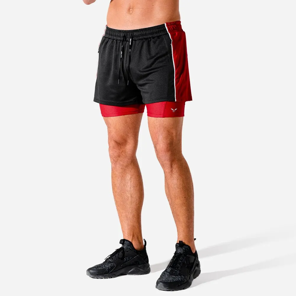 Hybrid 2-in-1 Gym Shorts - Onyx