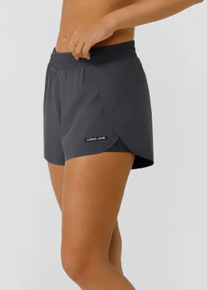 Lorna Jane Lightspeed Phone Pocket Run Short - Titanium