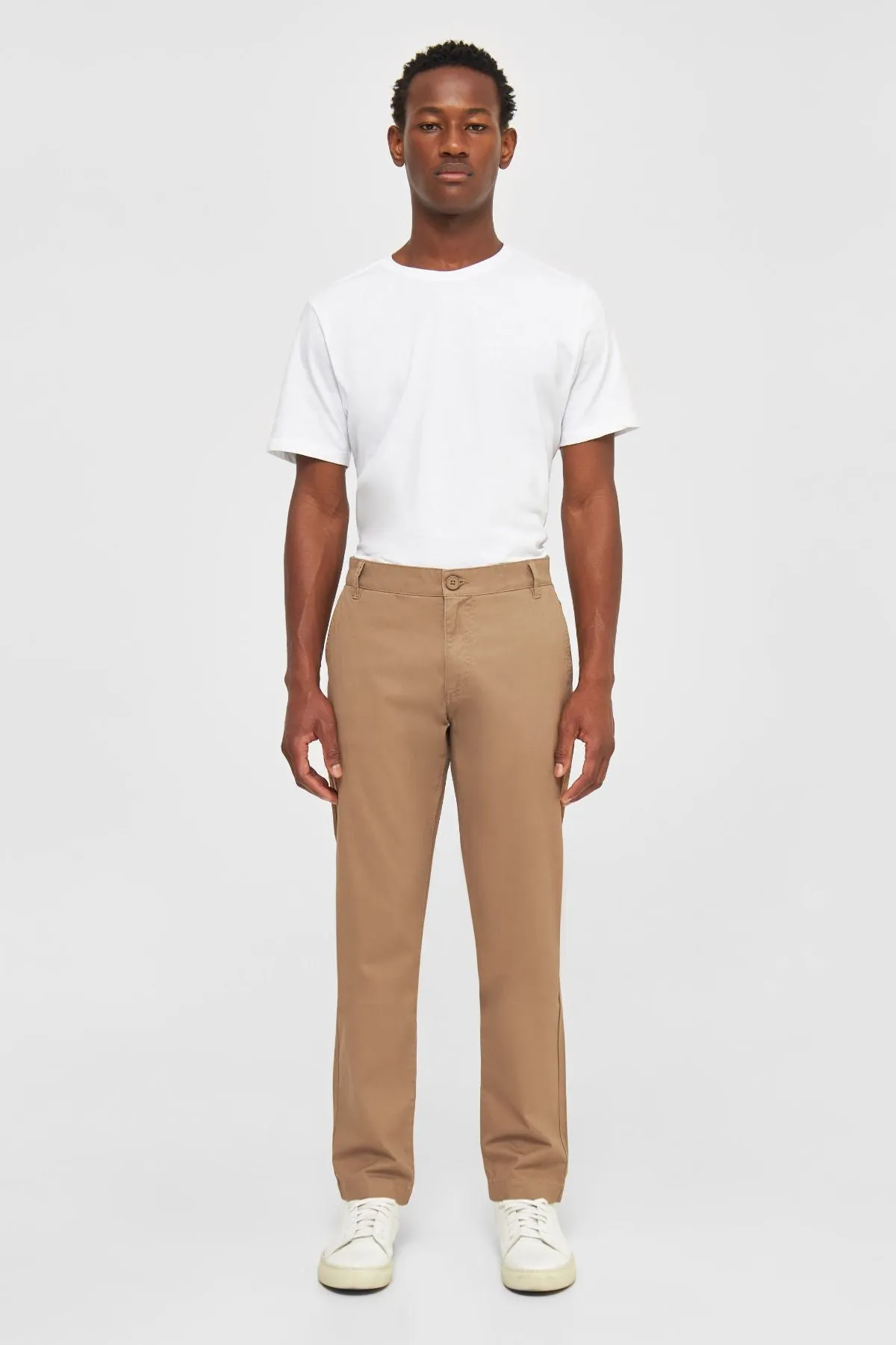 Luca Slim Twill Chino Pants Knowledge Cotton Apparel