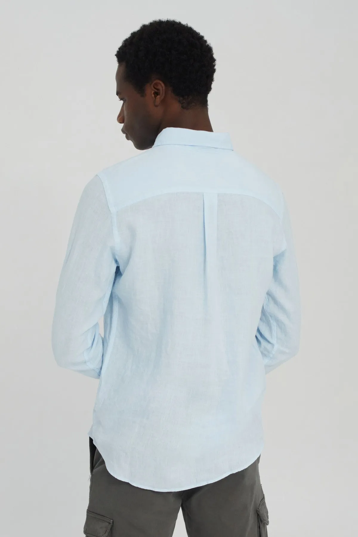 Malibu Linen Shirt Ecoalf Light Blue