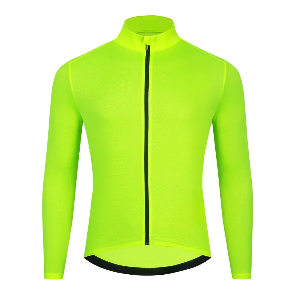 Mesh Breathable Cycling Jersey Long Sleeve MTB Bicycle Cycling Clothing Mountain Bike Sportswear Tops Reflective