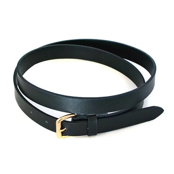 MYRA - Womens Black Genuine Leather Belt