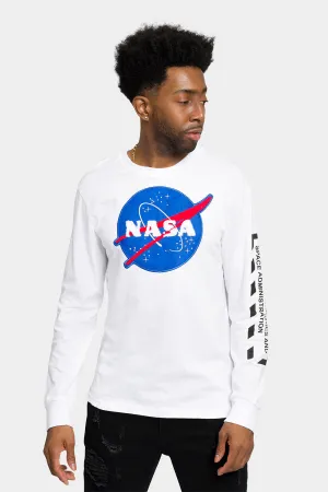 NASA Chenille Patch Long Sleeve T-Shirt