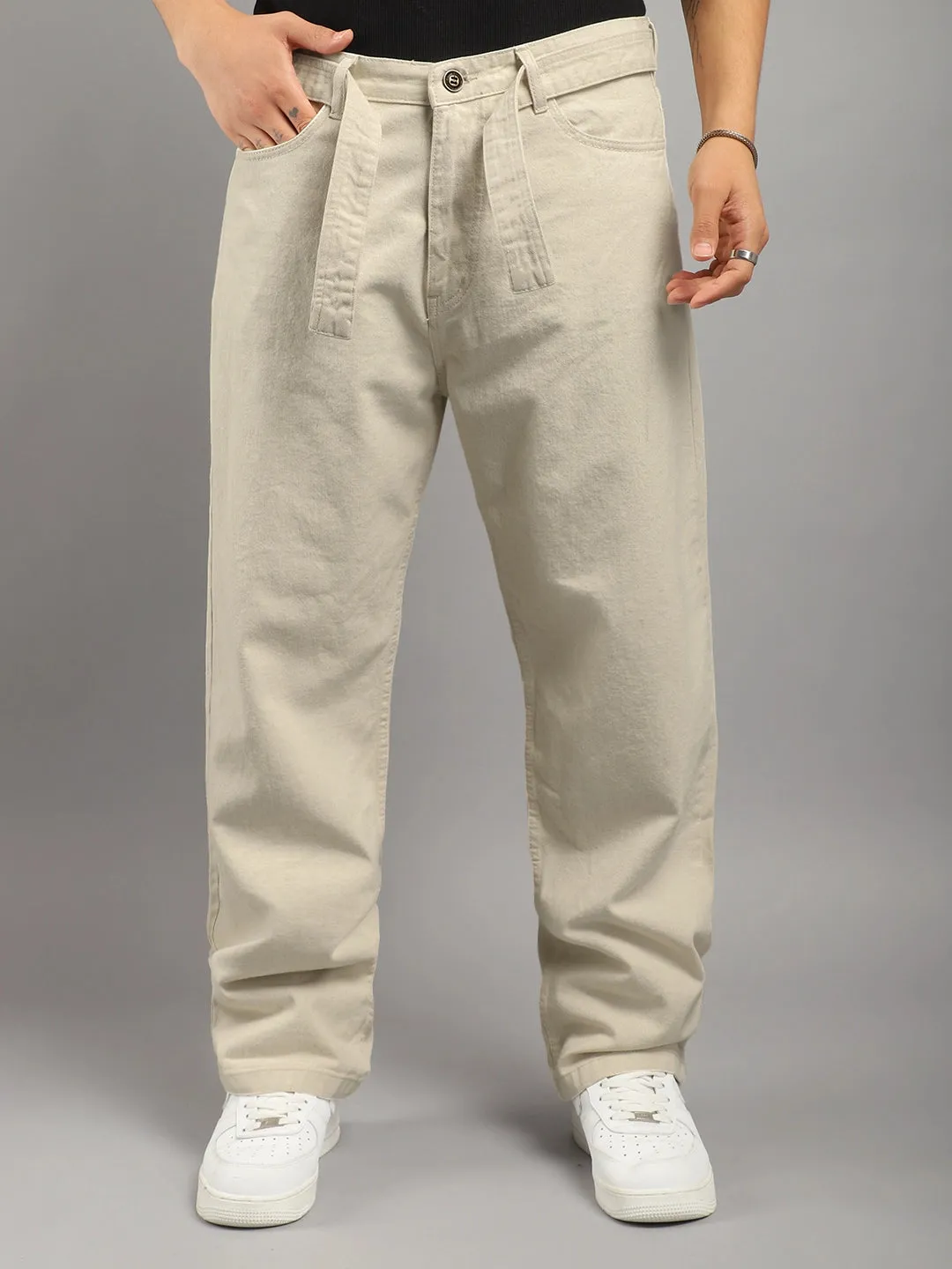 Oxford Outfitter Light Beige Denim Cargo