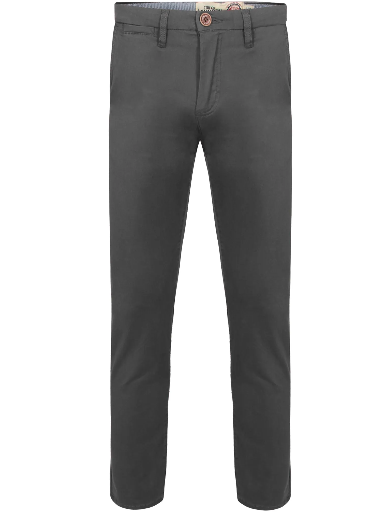 Paros Cotton Twill Chinos in Pewter Grey - Tokyo Laundry