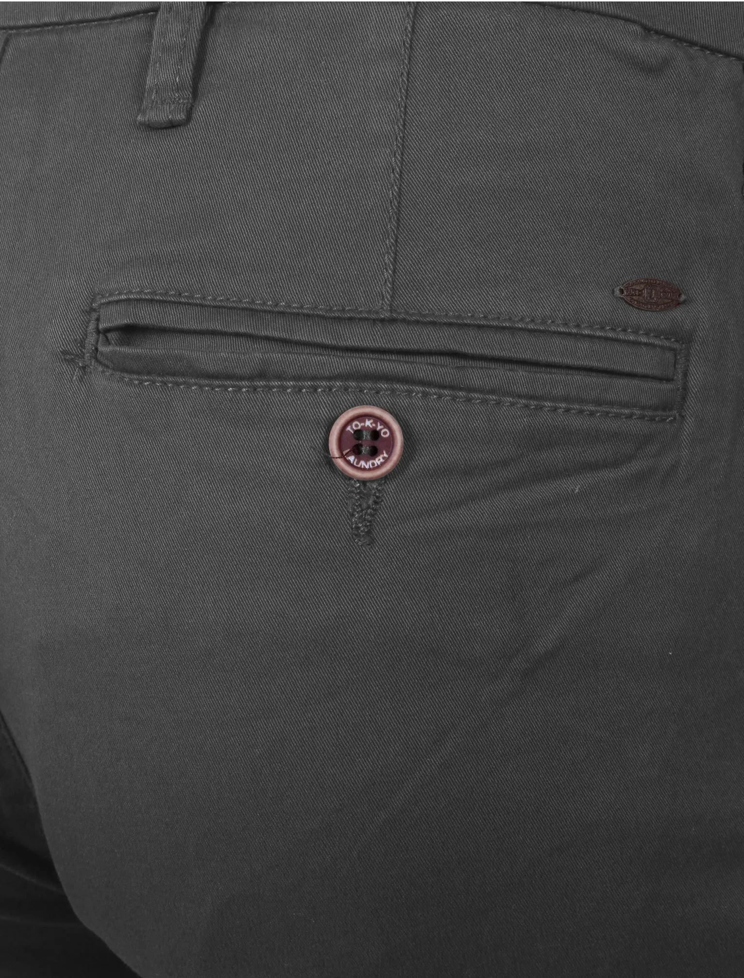 Paros Cotton Twill Chinos in Pewter Grey - Tokyo Laundry