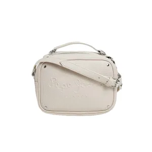 Pepe Jeans borsa a tracolla similpelle con logo Bassy Icon PL031563803 bianco