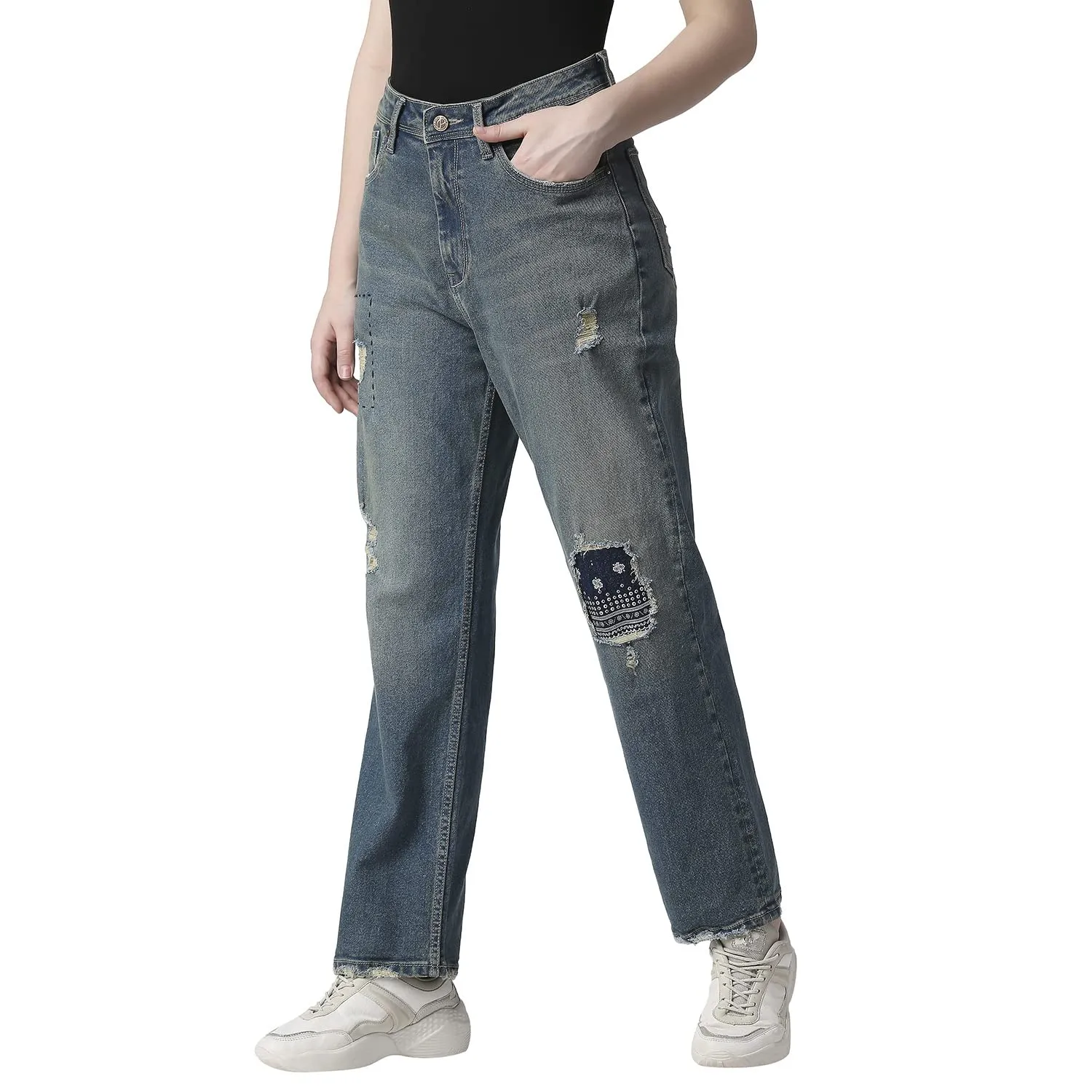 Pepe Jeans Ladies Straight Jeans(Med Tint_28)