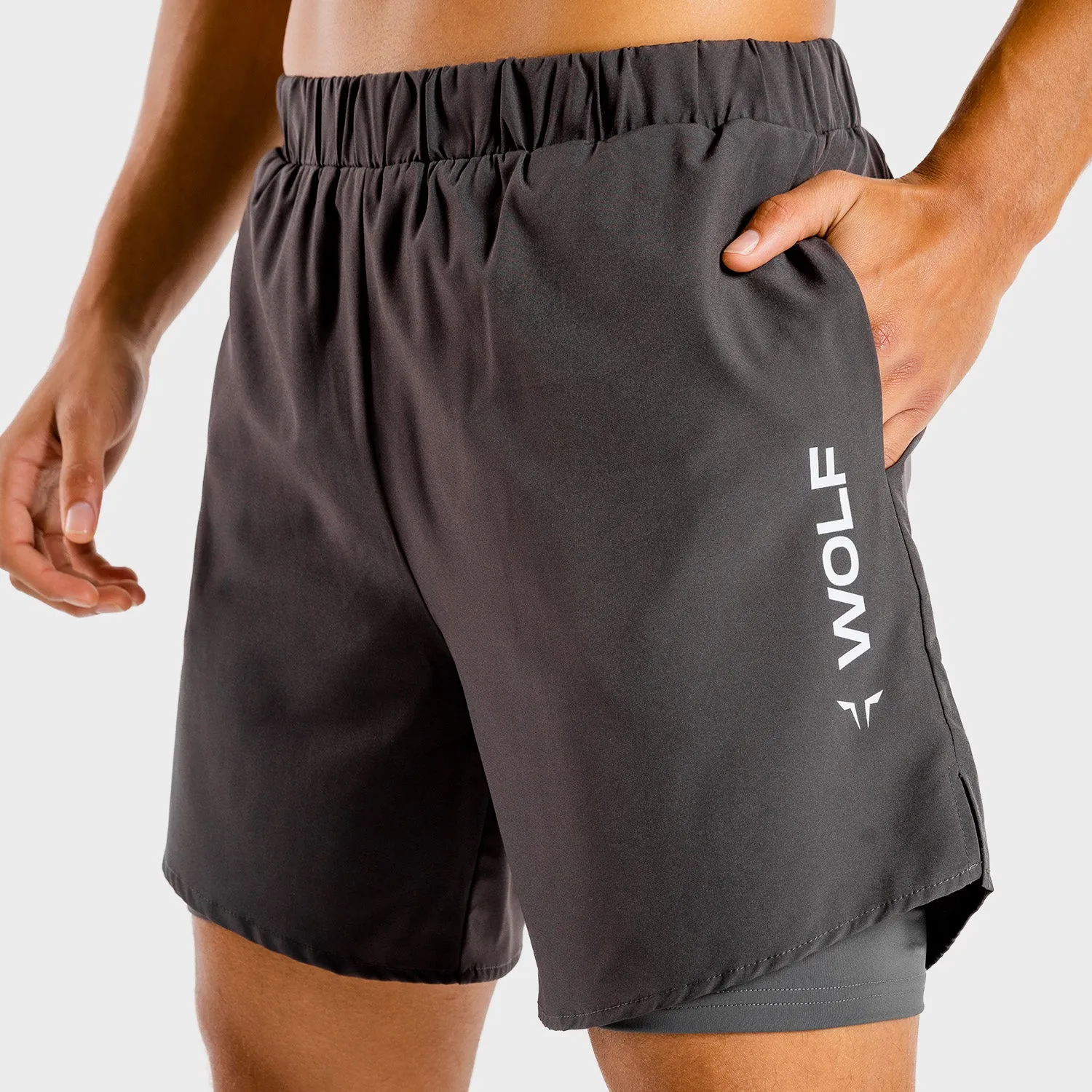 Primal 2-in-1 Shorts - Charcoal