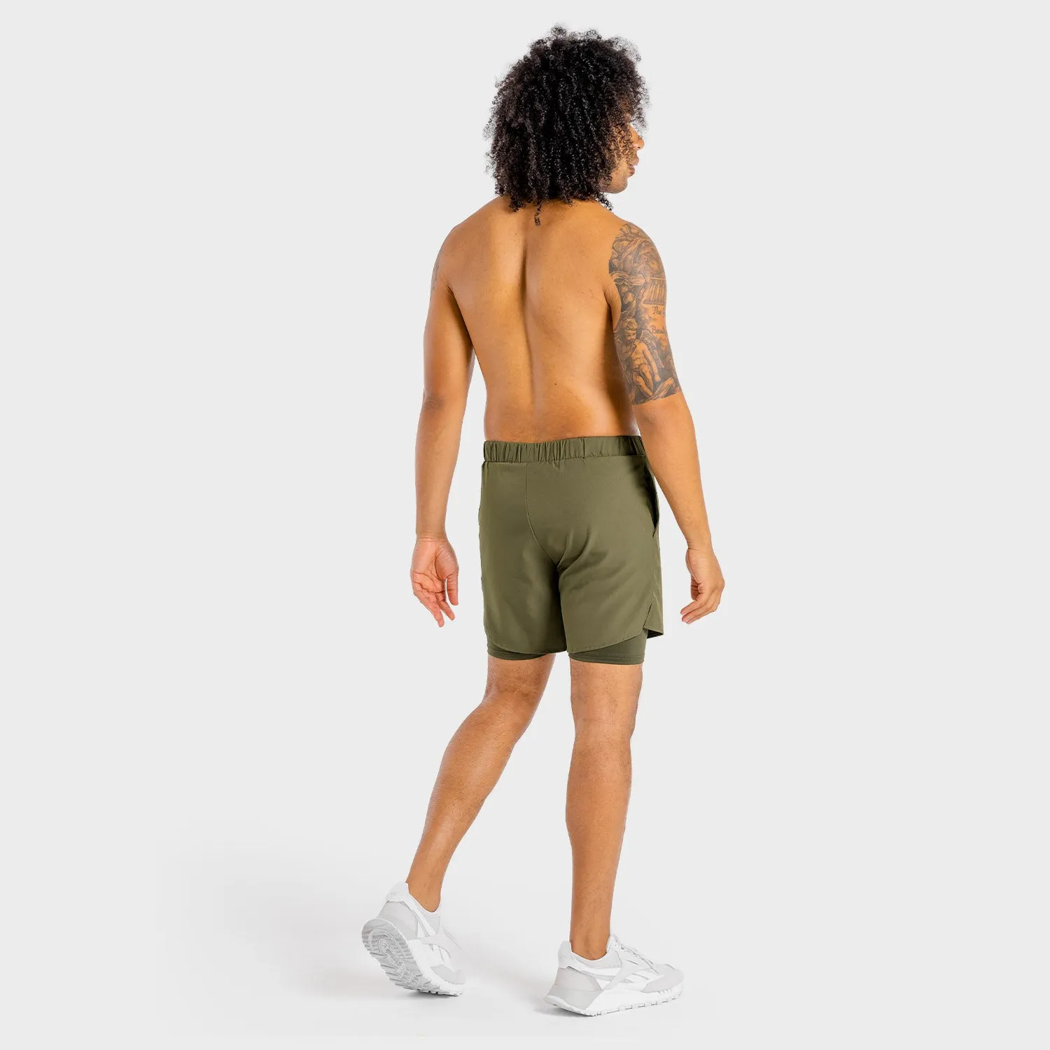 Primal 2-in-1 Shorts - Khaki