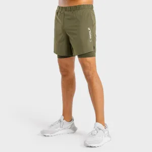 Primal 2-in-1 Shorts - Khaki