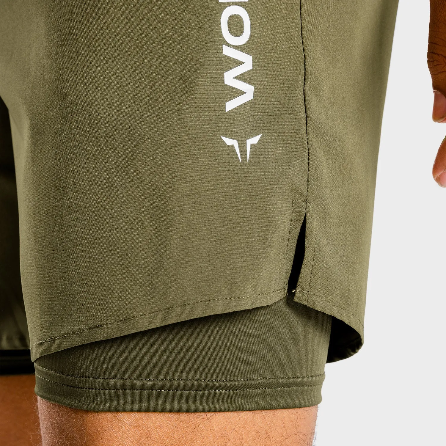 Primal 2-in-1 Shorts - Khaki