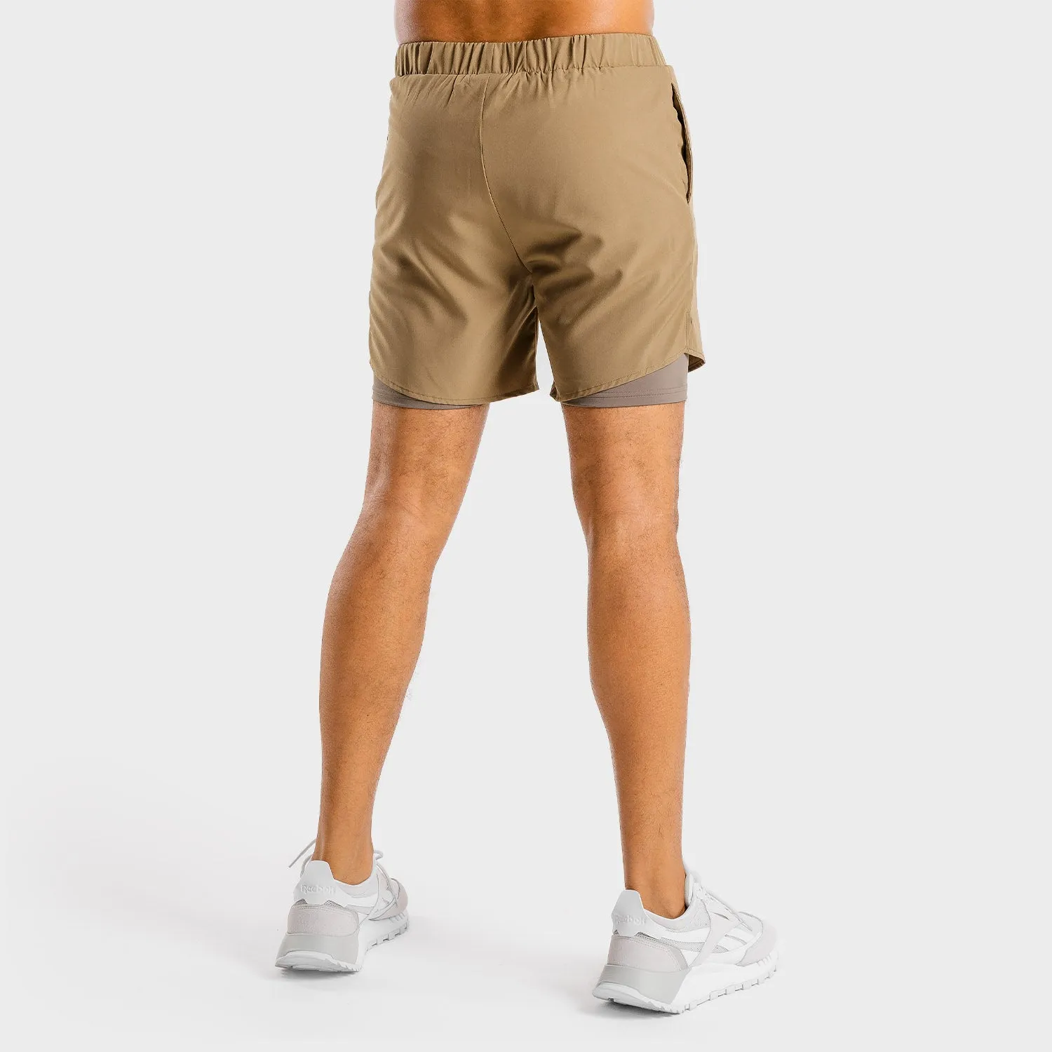 Primal 2-in-1 Shorts - Taupe