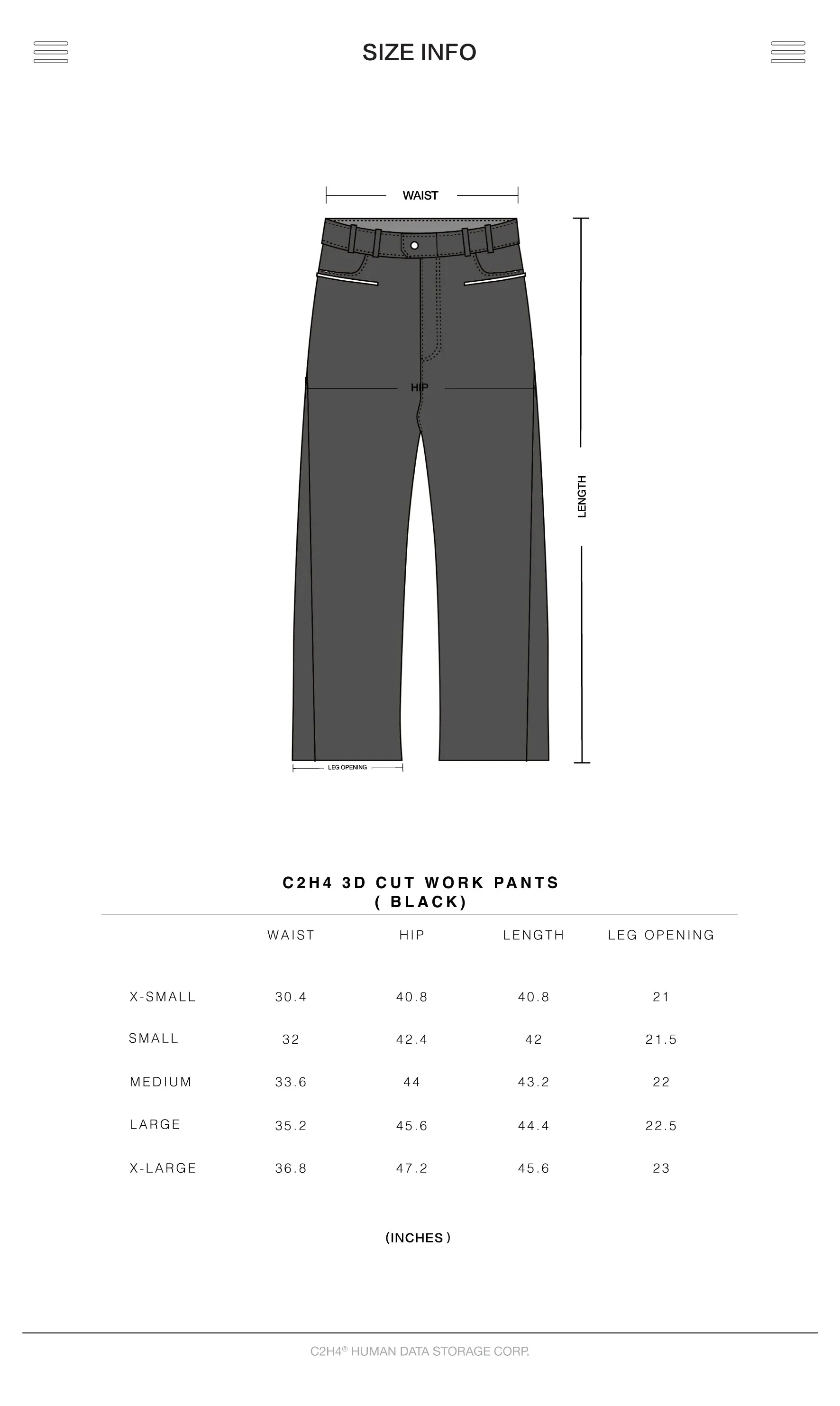 Staff Uniform 3D Cut Work Pants