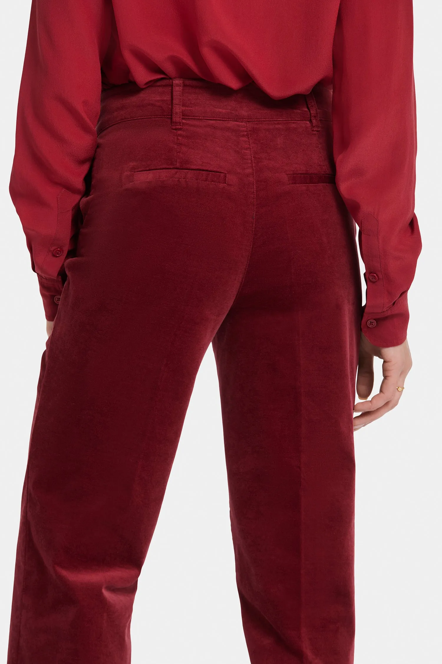 Straight Trouser Pants - Wild Currant